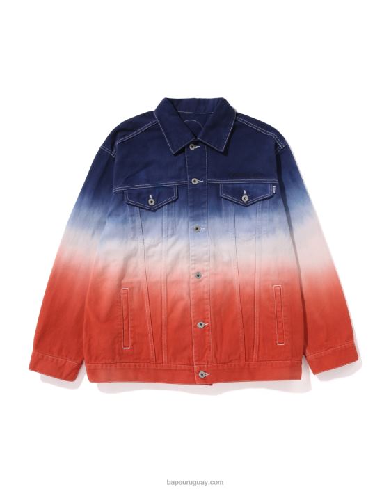 chamarra de mezclilla de corte holgado de campeón de graduación hombres caso 26D80129 A Bathing Ape