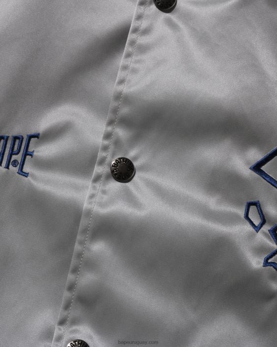 chaqueta universitaria de nailon hombres plata 26D80182 A Bathing Ape