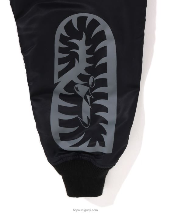 tiburón ajuste holgado ma-1 hombres negro 26D80191 A Bathing Ape