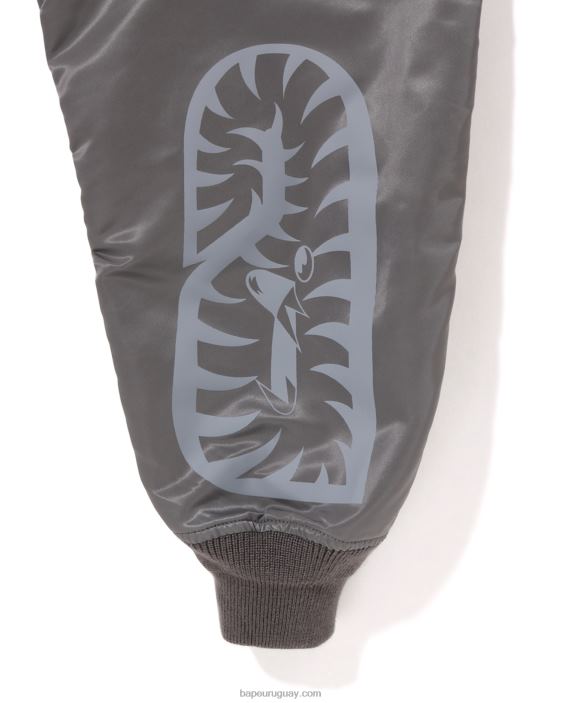 tiburón ajuste holgado ma-1 hombres plata 26D80192 A Bathing Ape