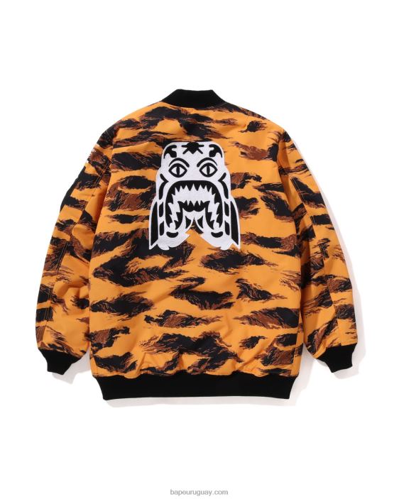 tigre camo largo ma-1 hombres naranja 26D80327 A Bathing Ape