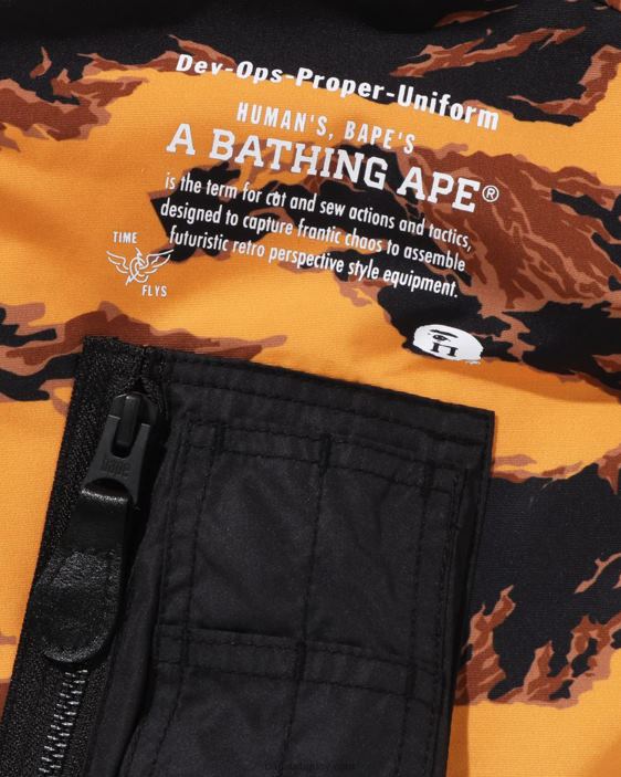tigre camo largo ma-1 hombres naranja 26D80327 A Bathing Ape