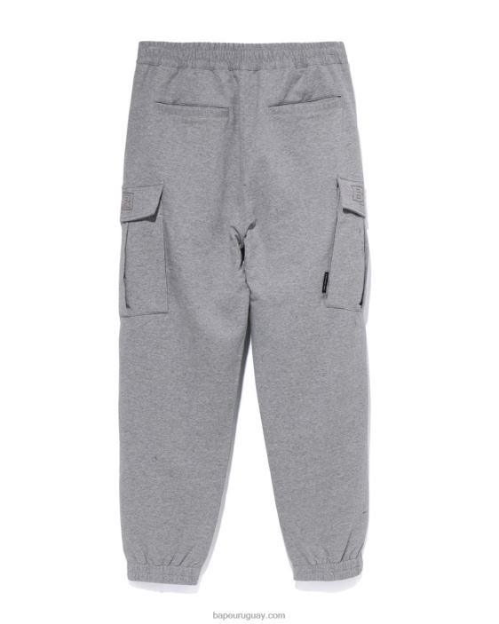 Pantalones de chándal de corte relajado con 6 bolsillos hombres gris 26D80229 A Bathing Ape