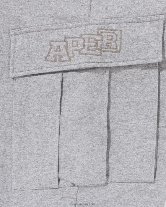 Pantalones de chándal de corte relajado con 6 bolsillos hombres gris 26D80229 A Bathing Ape