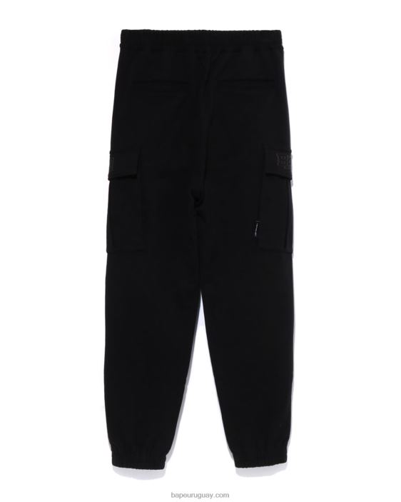 Pantalones de chándal de corte relajado con 6 bolsillos hombres negro 26D80228 A Bathing Ape