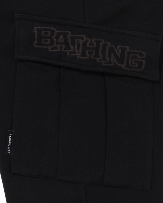 Pantalones de chándal de corte relajado con 6 bolsillos hombres negro 26D80228 A Bathing Ape