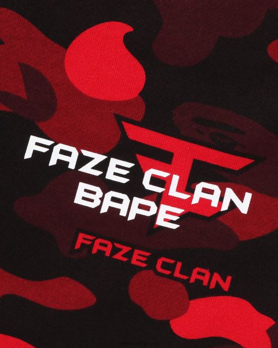 pantalones de chándal bape x faze clan hombres rojo brillante 26D80271