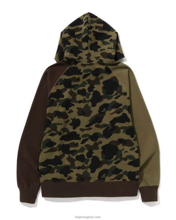 1st camo crazy college sudadera con cremallera completa hombres ejercito verde 26D80254 A Bathing Ape