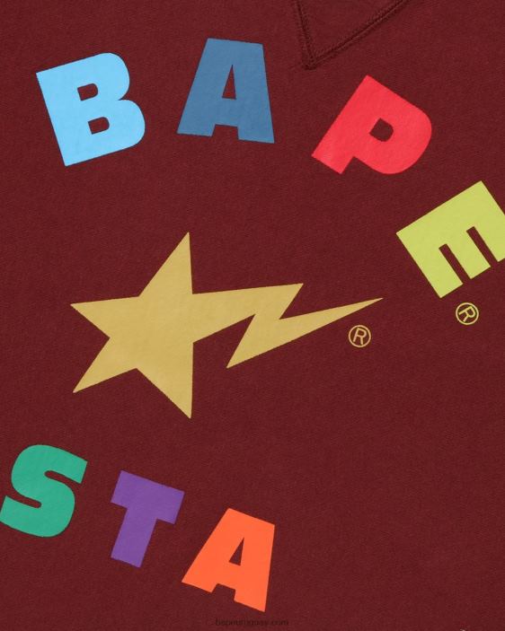 Cuello redondo hombres rojo ladrillo 26D80358 A Bathing Ape