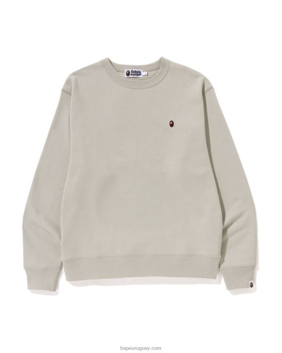 cabeza un punto ajuste relajado cuello redondo hombres beige 26D80304 A Bathing Ape