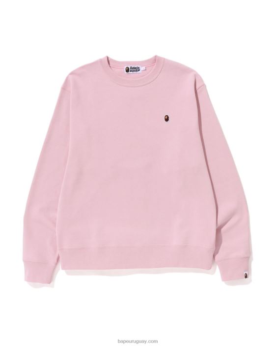 cabeza un punto ajuste relajado cuello redondo hombres rosa 26D80309 A Bathing Ape