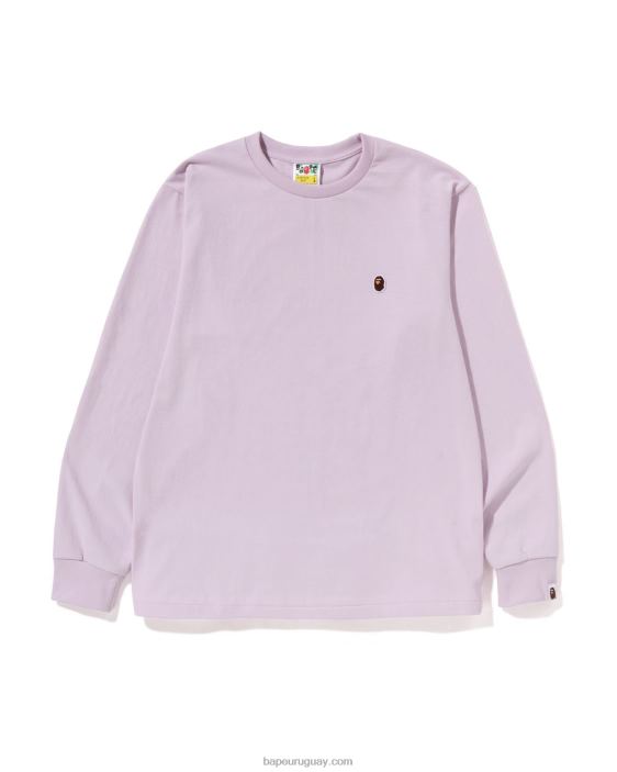 camiseta de cabeza de un punto hombres lila 26D80340 A Bathing Ape