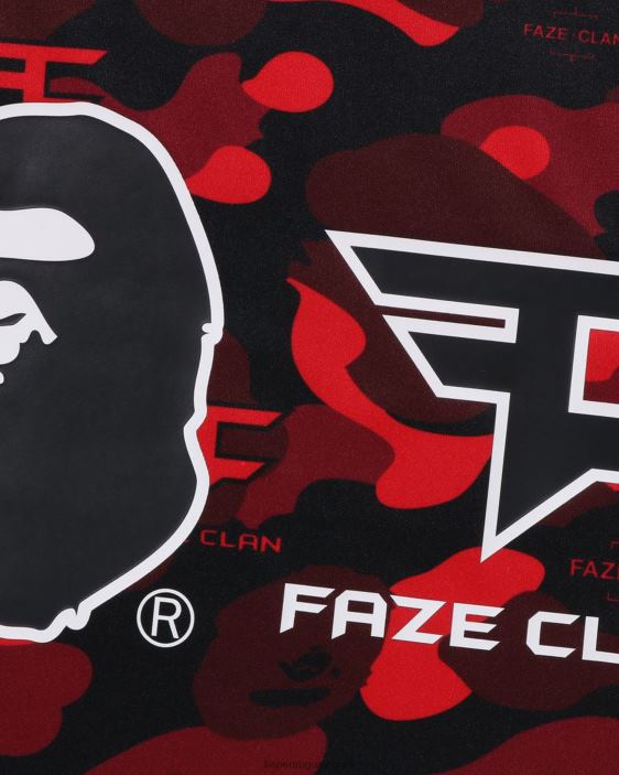 camiseta de hockey del clan bape x faze hombres rojo brillante 26D80262