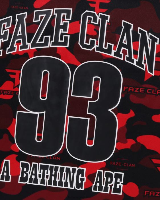 camiseta de hockey del clan bape x faze hombres rojo brillante 26D80262