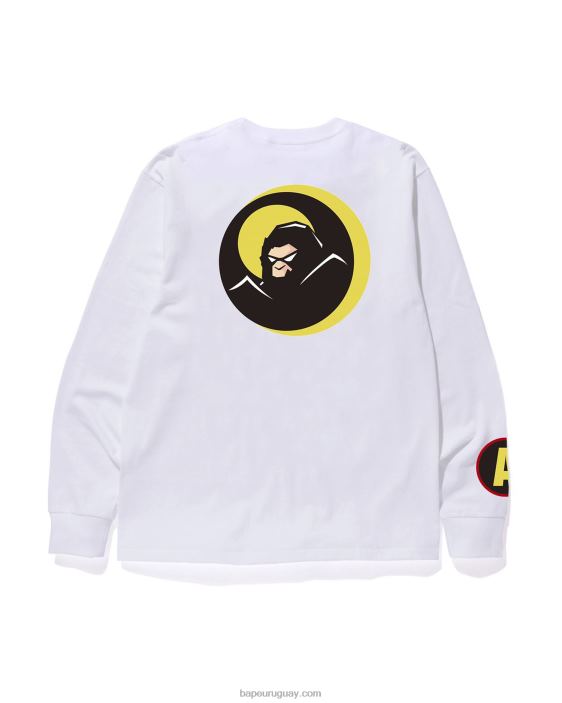 camiseta de sombra hombres blanco 26D80110 A Bathing Ape