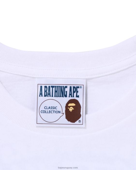 camiseta de sombra hombres blanco 26D80110 A Bathing Ape