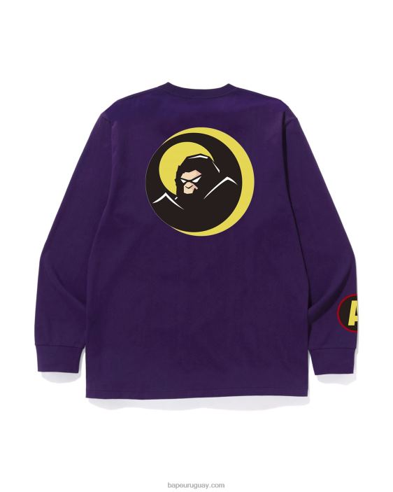 camiseta de sombra hombres púrpura 26D80109 A Bathing Ape