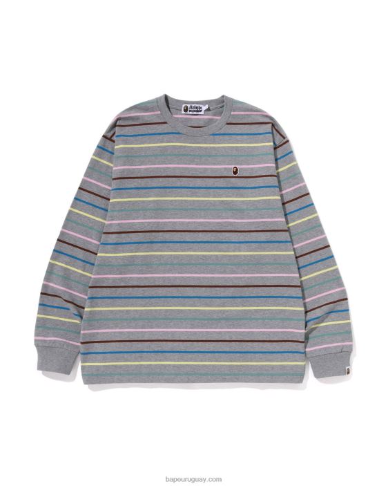 camiseta holgada con aro hombres gris 26D80289 A Bathing Ape