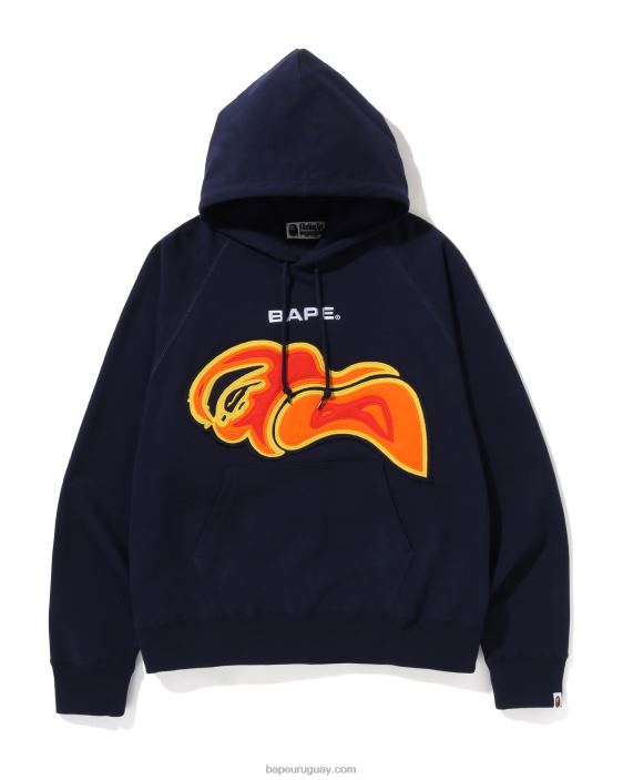 corte abc camo termografía ajuste relajado pullover hombres Azul marino 26D80343 A Bathing Ape