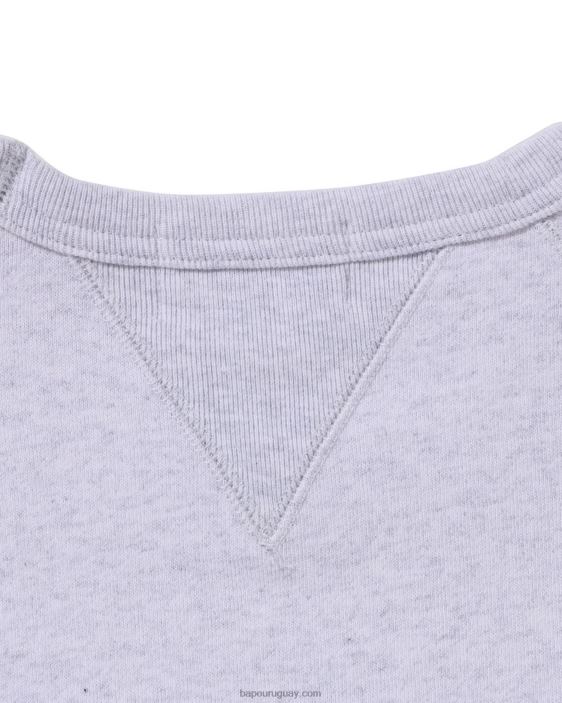 cuello redondo de ajuste holgado con parche hombres gris 26D80295 A Bathing Ape