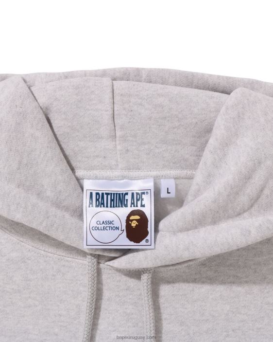 sudadera con capucha de ajuste holgado hombres gris 26D80285 A Bathing Ape