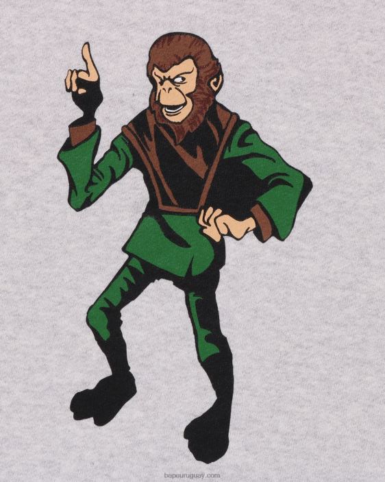 sudadera con capucha de ajuste holgado hombres gris 26D80285 A Bathing Ape