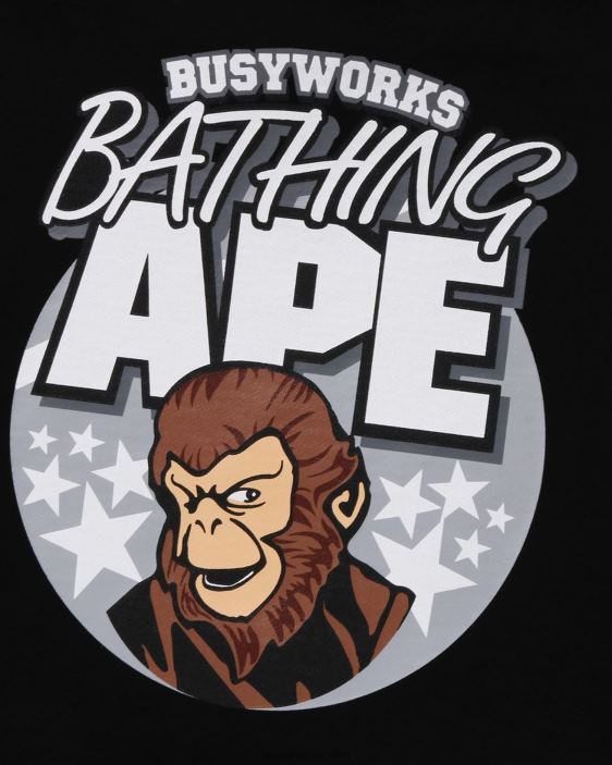 sudadera con capucha de ajuste holgado hombres negro 26D80284 A Bathing Ape