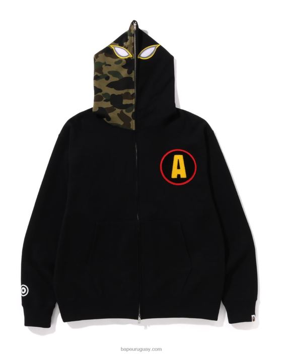 sudadera con capucha y cremallera completa shadow hombres negro 26D80179 A Bathing Ape