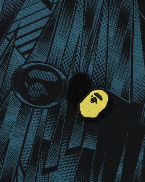 sudadera con capucha y cremallera completa speed racer shark hombres azul 26D80303 A Bathing Ape