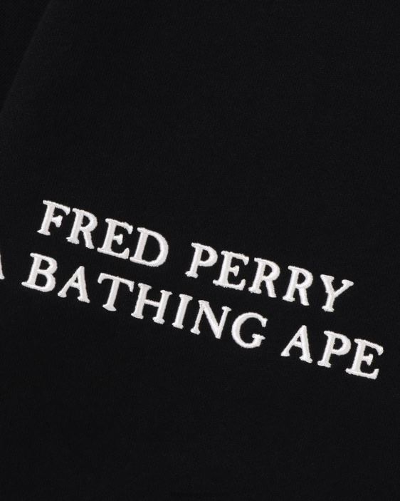 x fred perry sudadera con capucha y cremallera en color camuflado hombres negro 26D80215 A Bathing Ape