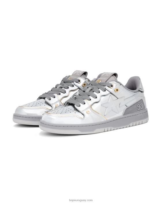 zapatillas x hajime sorayama sk8 sta hombres plata 26D80716 A Bathing Ape