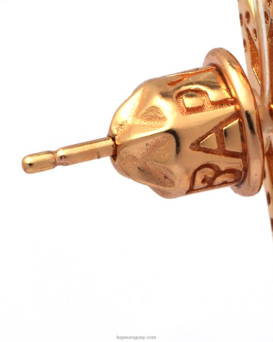 aretes con logo y cristales mujer oro 26D801123 A Bathing Ape