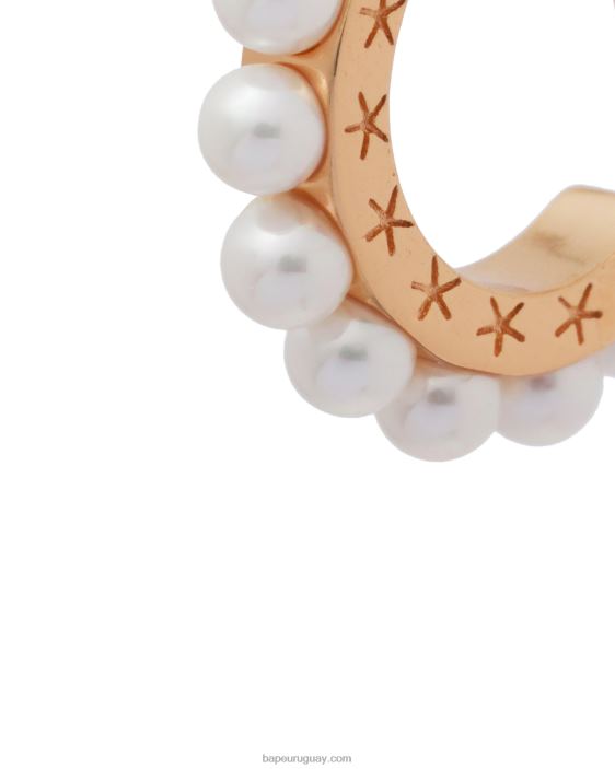 pendiente de clip de perla mujer oro 26D801121 A Bathing Ape