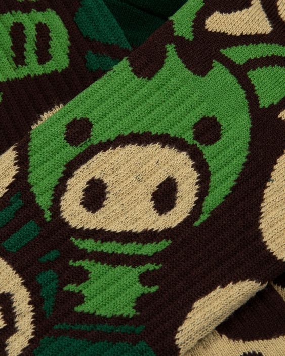 bebé milo calcetines mujer ejercito verde 26D801080 A Bathing Ape