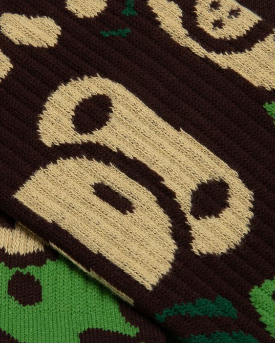 bebé milo calcetines mujer ejercito verde 26D801080 A Bathing Ape