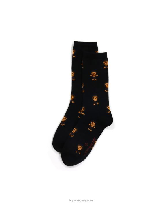 bebé milo calcetines mujer negro 26D801159 A Bathing Ape