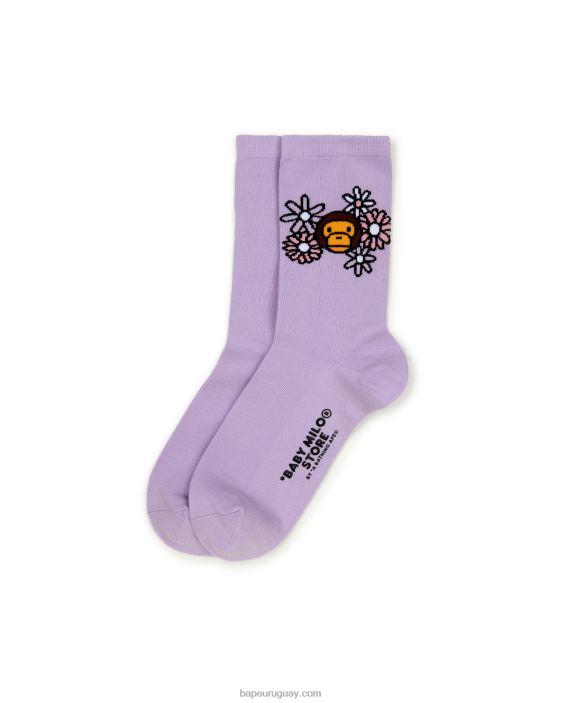 bebé milo calcetines mujer púrpura 26D801098 A Bathing Ape