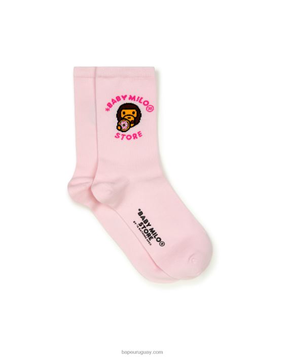 bebé milo calcetines mujer rosa 26D801093 A Bathing Ape