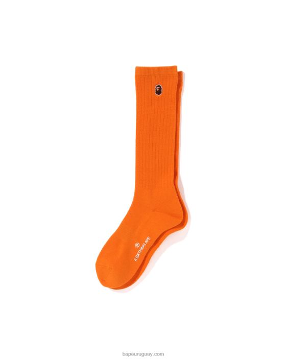 cabeza de un punto calcetines mujer naranja 26D801070 A Bathing Ape