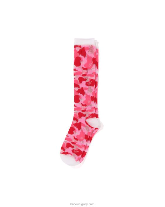 calcetines transparentes abc camuflaje mujer rosa 26D801066 A Bathing Ape