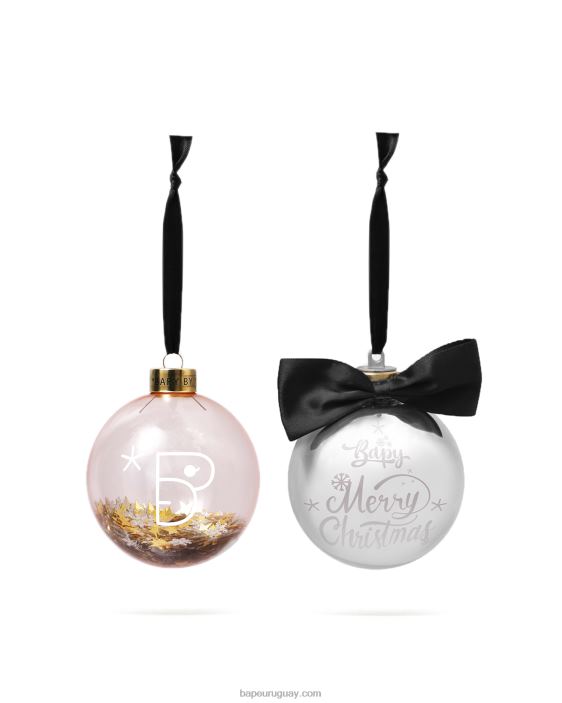 conjunto de adornos de logotipo de navidad mujer Rosa palido 26D801192 A Bathing Ape