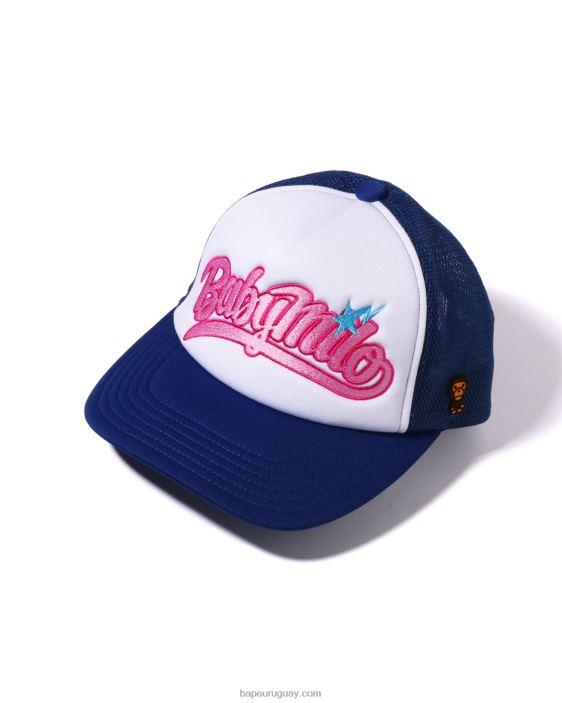 gorra de malla con bordado baby milo mujer azul 26D801142 A Bathing Ape