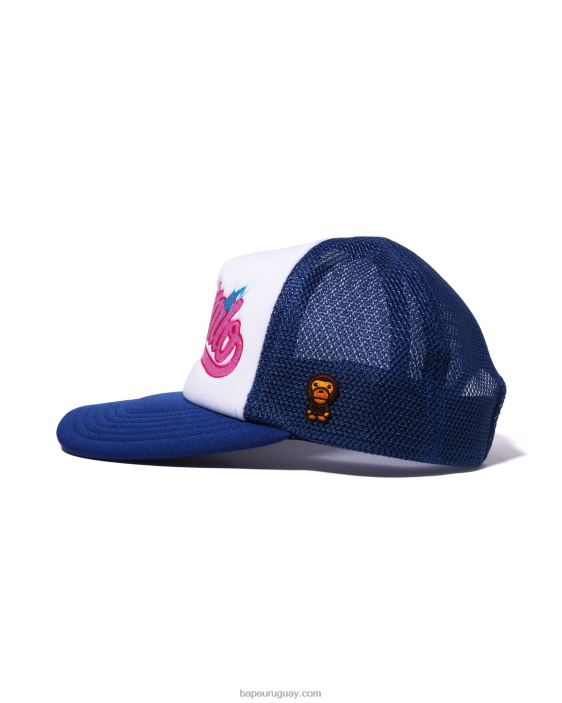 gorra de malla con bordado baby milo mujer azul 26D801142 A Bathing Ape