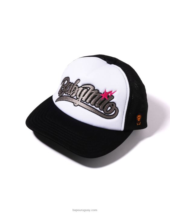 gorra de malla con bordado baby milo mujer negro 26D801141 A Bathing Ape