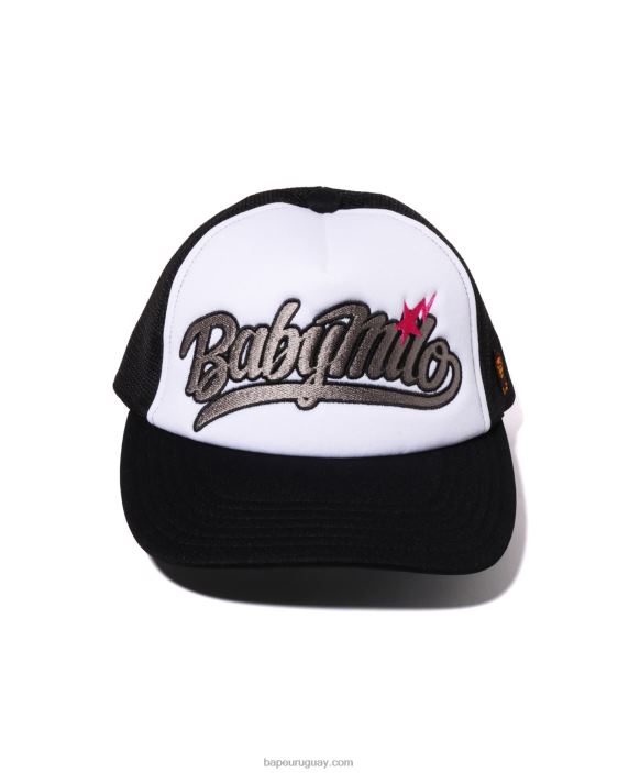 gorra de malla con bordado baby milo mujer negro 26D801141 A Bathing Ape