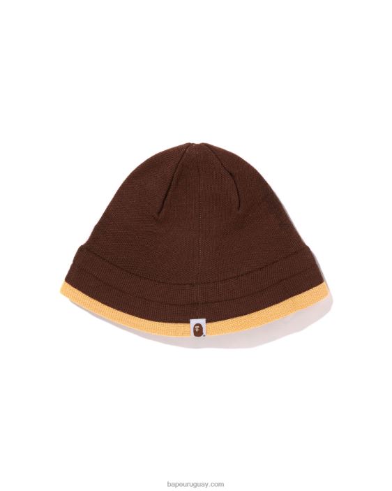 gorro tejido con cara mujer marrón 26D801105 A Bathing Ape