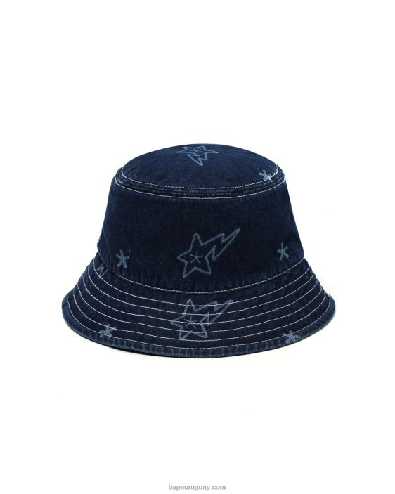 sombrero de pescador de mezclilla sta mujer mezclilla 26D801076 A Bathing Ape