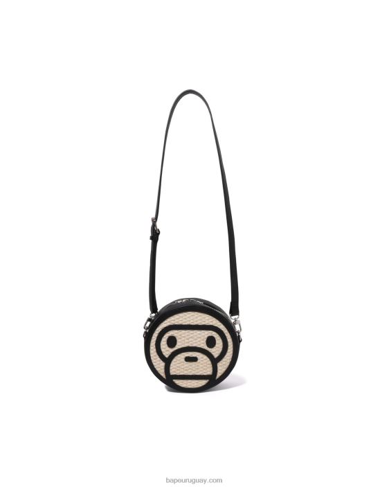bolso de hombro baby milo basket mujer negro 26D801151 A Bathing Ape