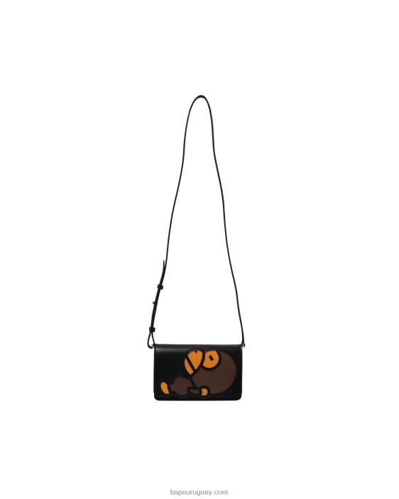 bolso de hombro baby milo de piel mujer negro 26D801265 A Bathing Ape