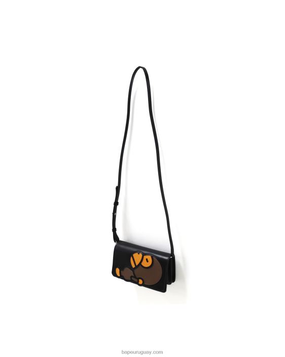 bolso de hombro baby milo de piel mujer negro 26D801265 A Bathing Ape